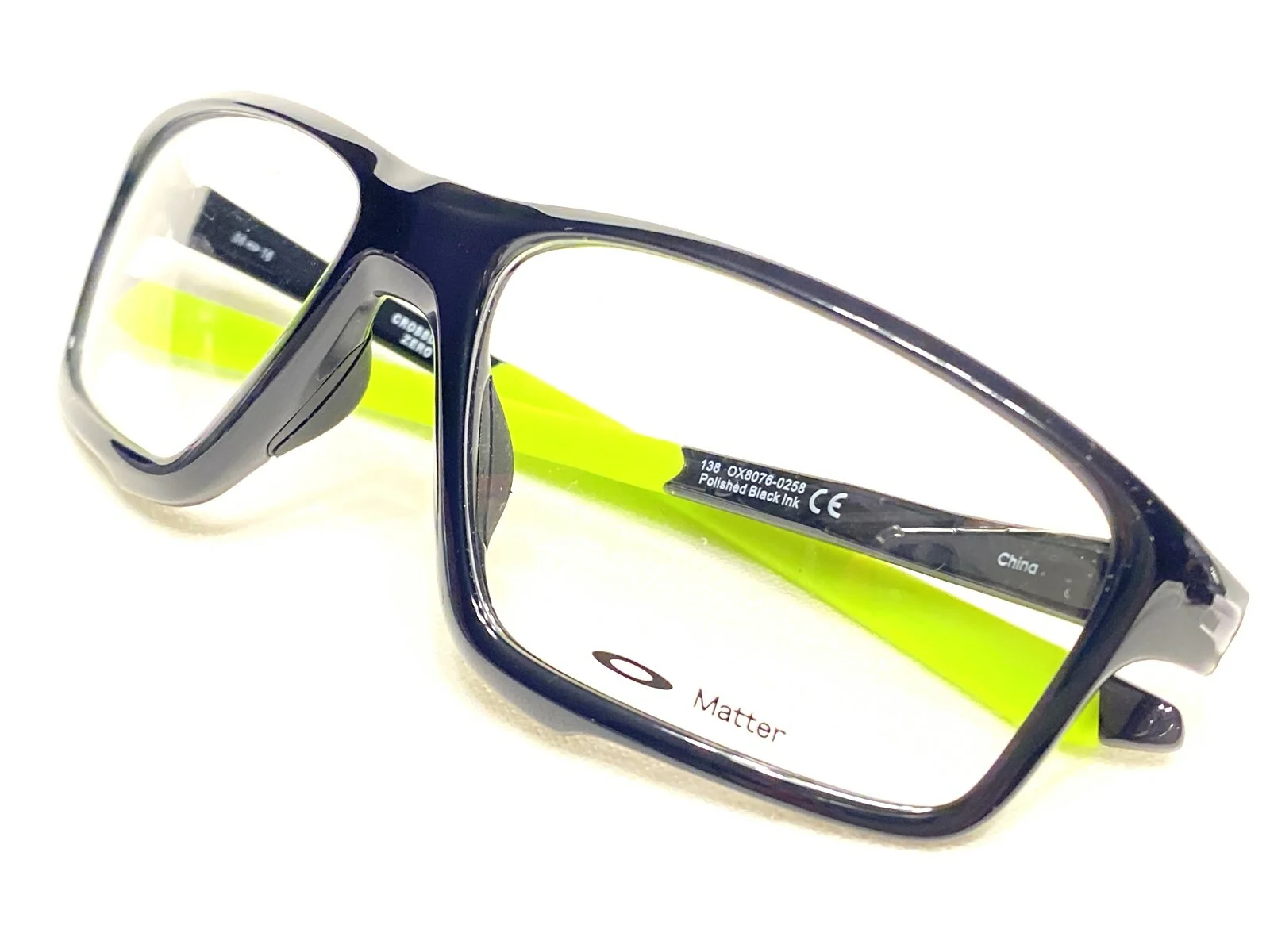 NEW Oakley Crosslink Zero OX8076-0258 Mens Black Ink Eyeglasses Frames 58/16