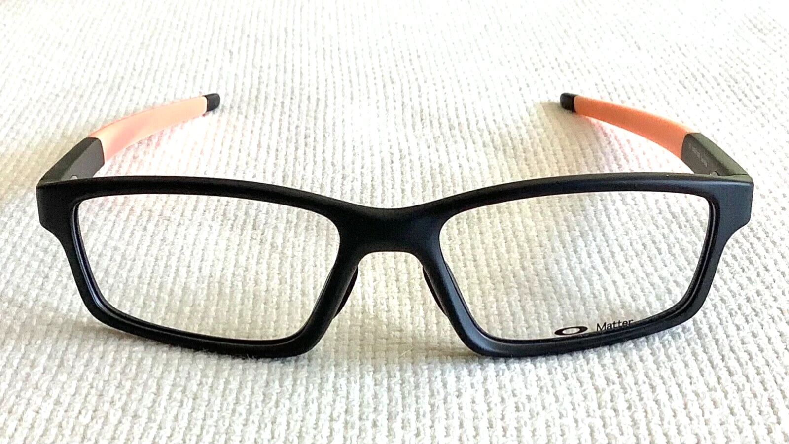 Oakley Crosslink Eyeglasses OX8029 Satin Black / Red Frames w Clear Demo Lens 4